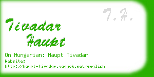 tivadar haupt business card